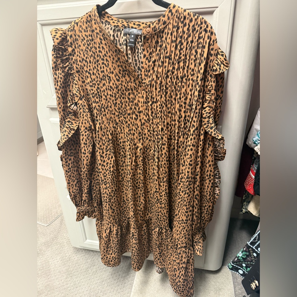 Leopard Print Ruffle Dress - Picture 5 of 8
